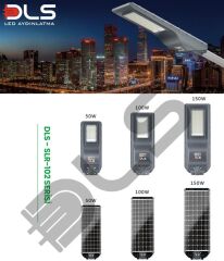 DLS 100W Profesyonel Solar Sokak Armatürü  Tüm Gece Aydınlatma  Güneş Enerjili