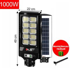 DLS 1000W Solar Güneş Enerjili LED Bahçe & Çevre Aydınlatma Lambası Profesyonel Dış Mekan 202-1000