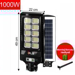 DLS 1000W Solar Güneş Enerjili LED Bahçe & Çevre Aydınlatma Lambası Profesyonel Dış Mekan 202-1000