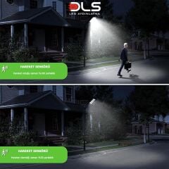 DLS 1000W Solar Güneş Enerjili LED Bahçe & Çevre Aydınlatma Lambası Profesyonel Dış Mekan 202-1000