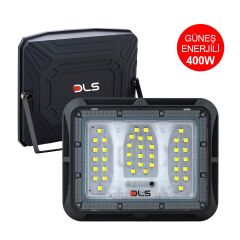 DLS 400W Güneş Enerjili Solar LED Projektör Harici Solar Panelli, 5 Metre Kablolu, Hareketli Konsollu SLR-504-400-01