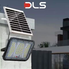DLS 400W Güneş Enerjili Solar LED Projektör Harici Solar Panelli, 5 Metre Kablolu, Hareketli Konsollu SLR-504-400-01