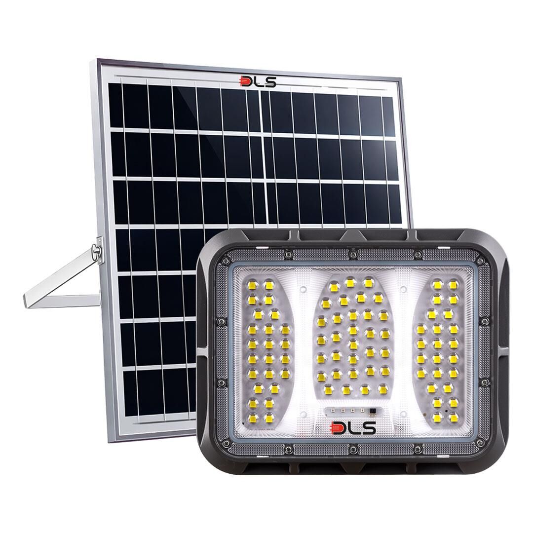 DLS 600W Güneş Enerjili Solar LED Projektör Harici Solar Panelli, 5 Metre Kablolu, Hareketli Konsollu 504-600-01