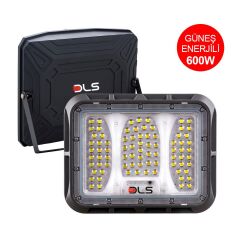 DLS 600W Güneş Enerjili Solar LED Projektör Harici Solar Panelli, 5 Metre Kablolu, Hareketli Konsollu 504-600-01