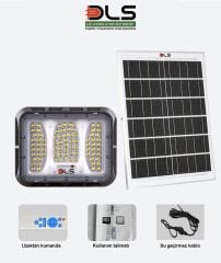DLS 600W Güneş Enerjili Solar LED Projektör Harici Solar Panelli, 5 Metre Kablolu, Hareketli Konsollu 504-600-01