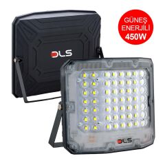 DLS 450W Güneş Enerjili Solar LED Projektör Harici Solar Panelli, 5 Metre Kablolu, 505-450