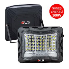 DLS 300W Güneş Enerjili Solar LED Projektör Harici Solar Panelli, 5 Metre Kablolu 502-300