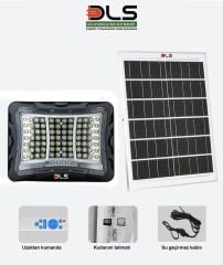 DLS 300W Güneş Enerjili Solar LED Projektör Harici Solar Panelli, 5 Metre Kablolu 502-300