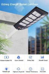 2'li Paket DLS 1000W Güneş Enerjili Solar Sokak Lambası Hareket Sensörlü LED Bahçe Aydınlatması