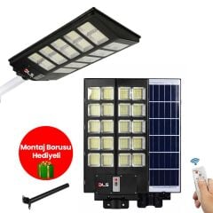 2'li Paket DLS 1000W Güneş Enerjili Solar Sokak Lambası Hareket Sensörlü LED Bahçe Aydınlatması