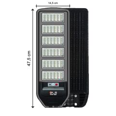 3'lü Paket DLS 600W Güneş Enerjili Solar Sokak Lambası Hareket Sensörlü LED Bahçe Aydınlatması